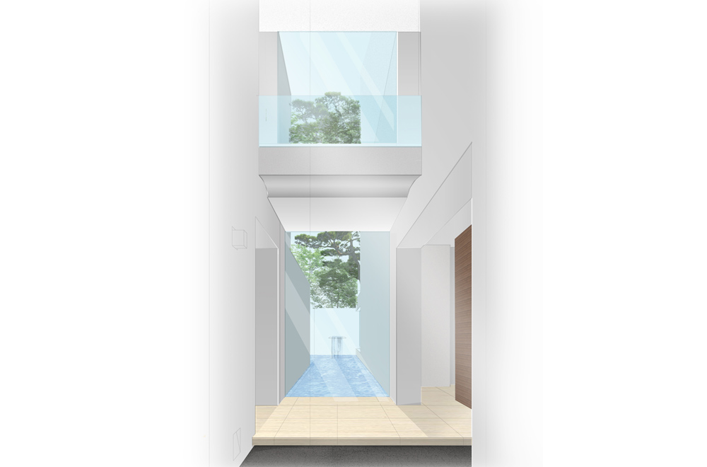 A HOUSE WITH THE WATER DECK: Image drawing