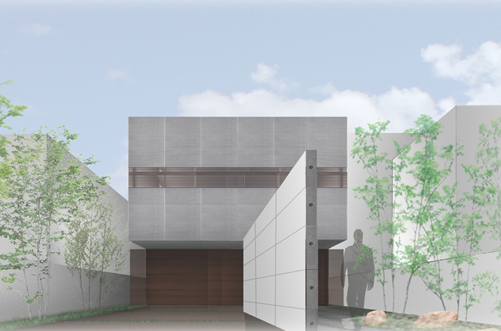 HOUSE WITH Ａ COURTYARD FOSTER FOUR SEASONS: Image drawing