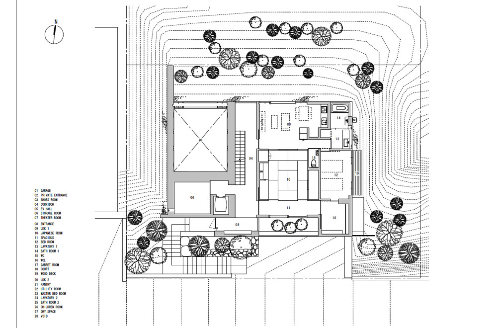 KANCHIKUSOU: Structural drawing