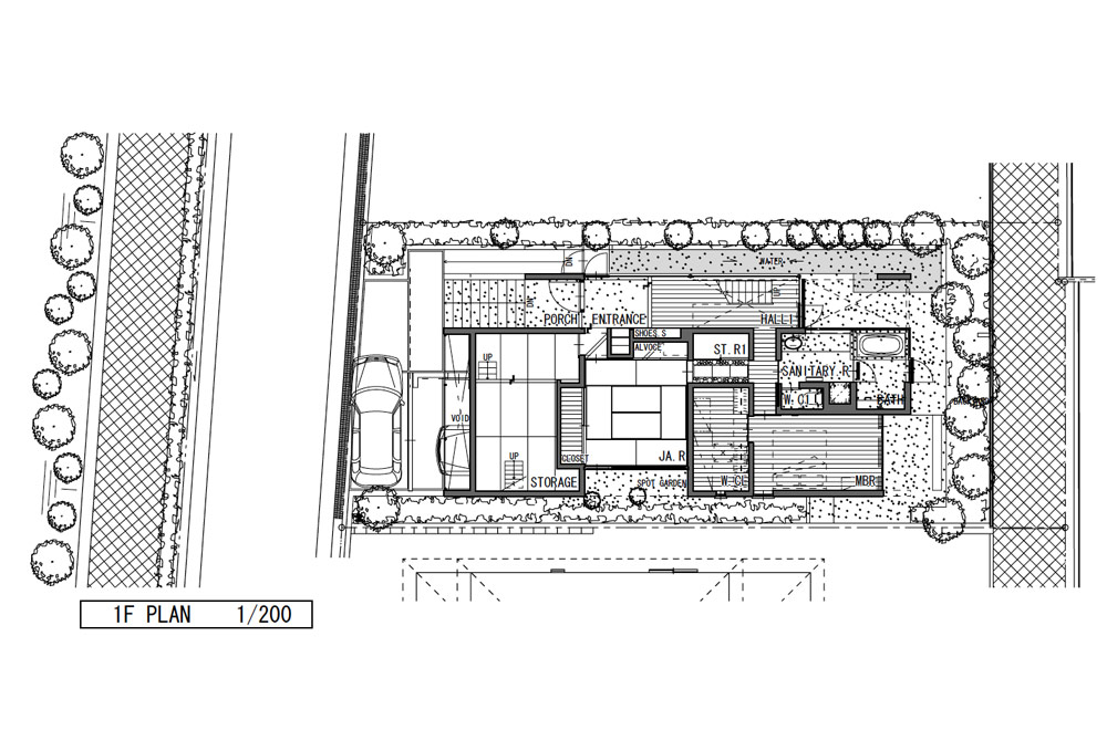 HOUSE WITH ROOF GARDEN: Structural drawing