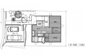 HOUSE WITH THE PEDESTRIAN DECK: Structural drawing