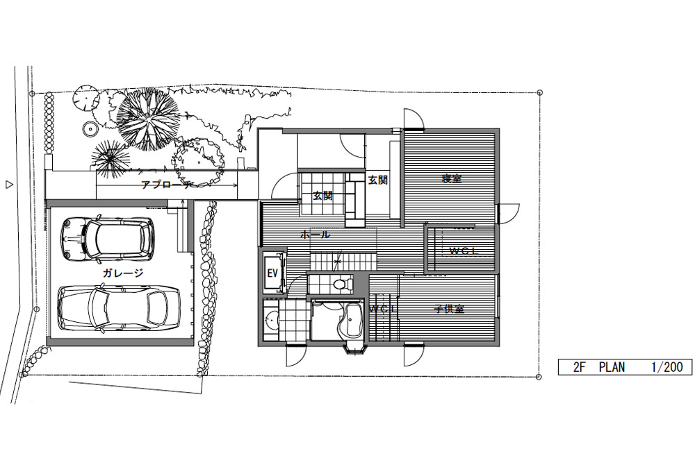HOUSE WITH THE PEDESTRIAN DECK: Structural drawing